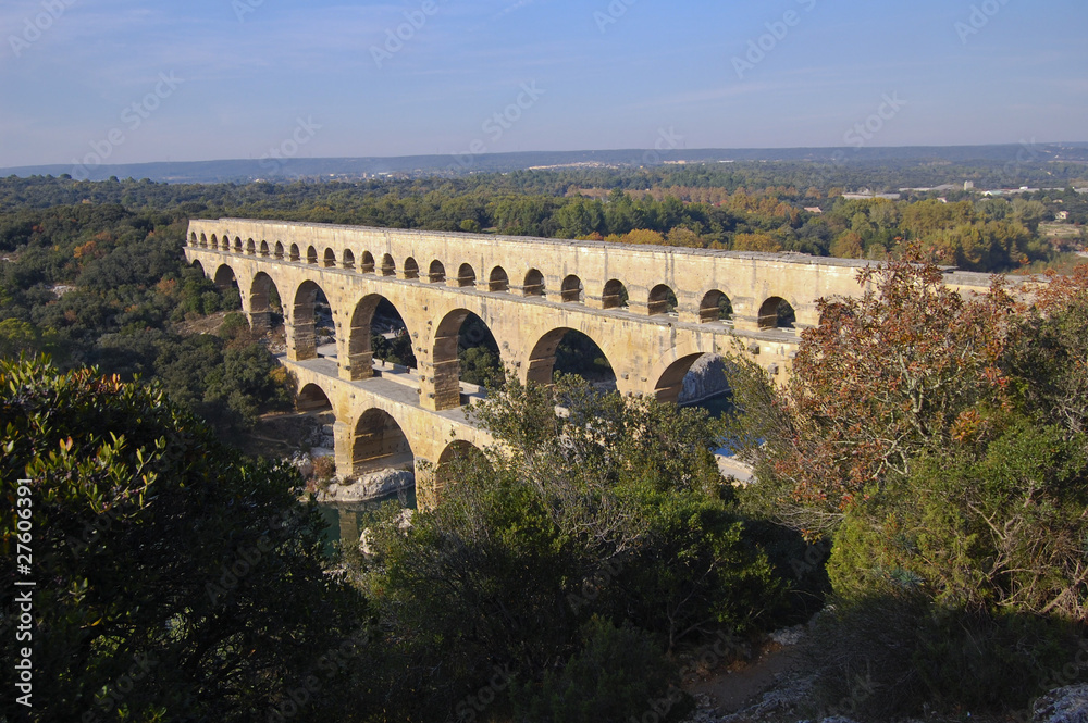 Pont du Gard Roman Aquaduct near Avignon in France