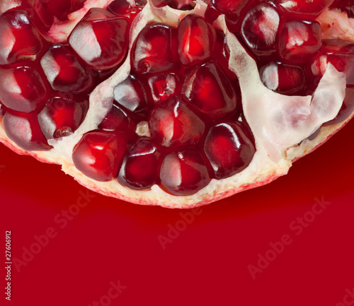 Garnet on a red background