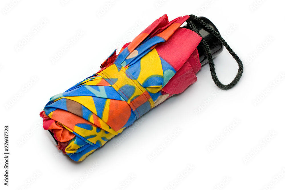 Obraz premium Umbrella closed isolated on white