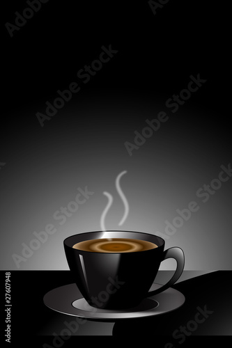 coffee in black cup