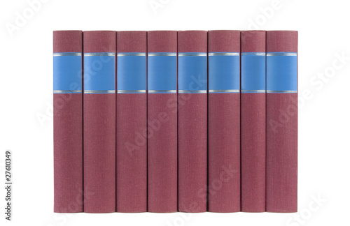 books in a row, isolated, free copy space