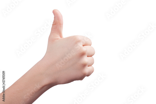 thumbs up  on white background © evgeniy bokhach
