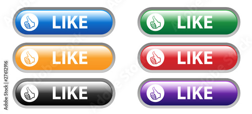 LIKE Web Buttons Set (like share recommend satisfaction button)