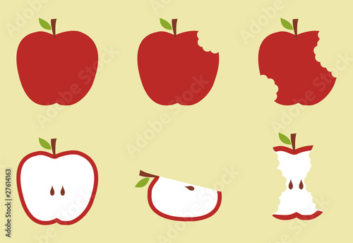 Red apple pattern illustration