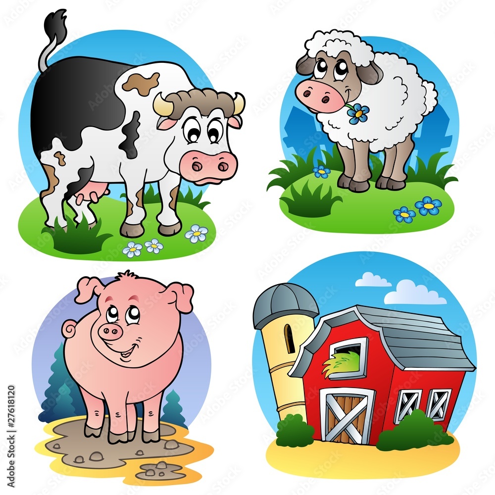 Obraz premium Various farm animals 1
