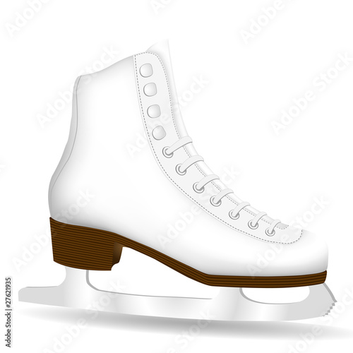 Isolated White Skate on a White Background
