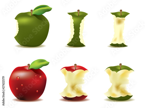 Mouthwatering fresh apple vector
