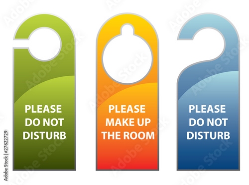 Door knob or hanger sign - do not disturb