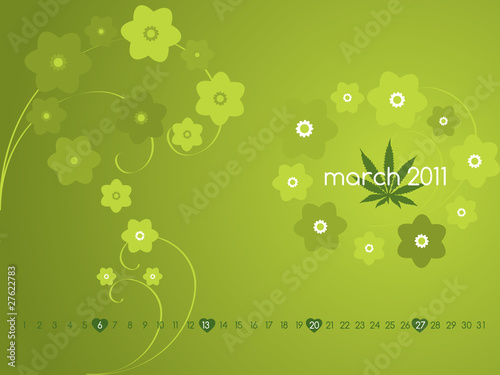 Monthly calendar for 2011 -March