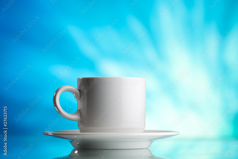 cup of tea on blue cup of tea on blue