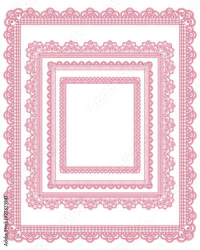 square lace frame set 2