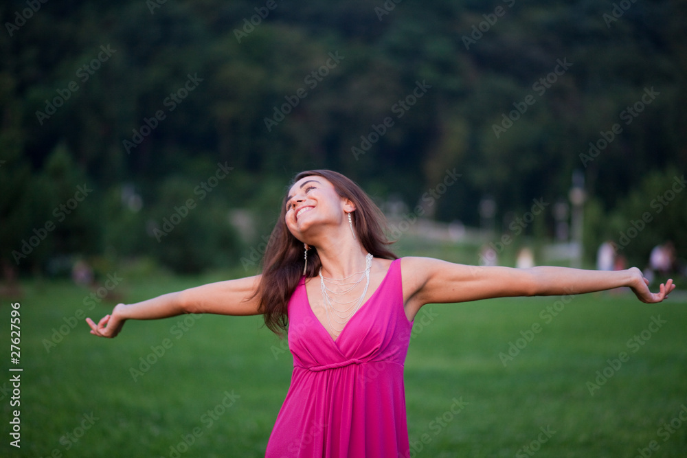 Beautiful young woman outdoor portrait Beautiful young woman outdoor portrait