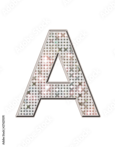 A - Alphabet strass et paillettes photo