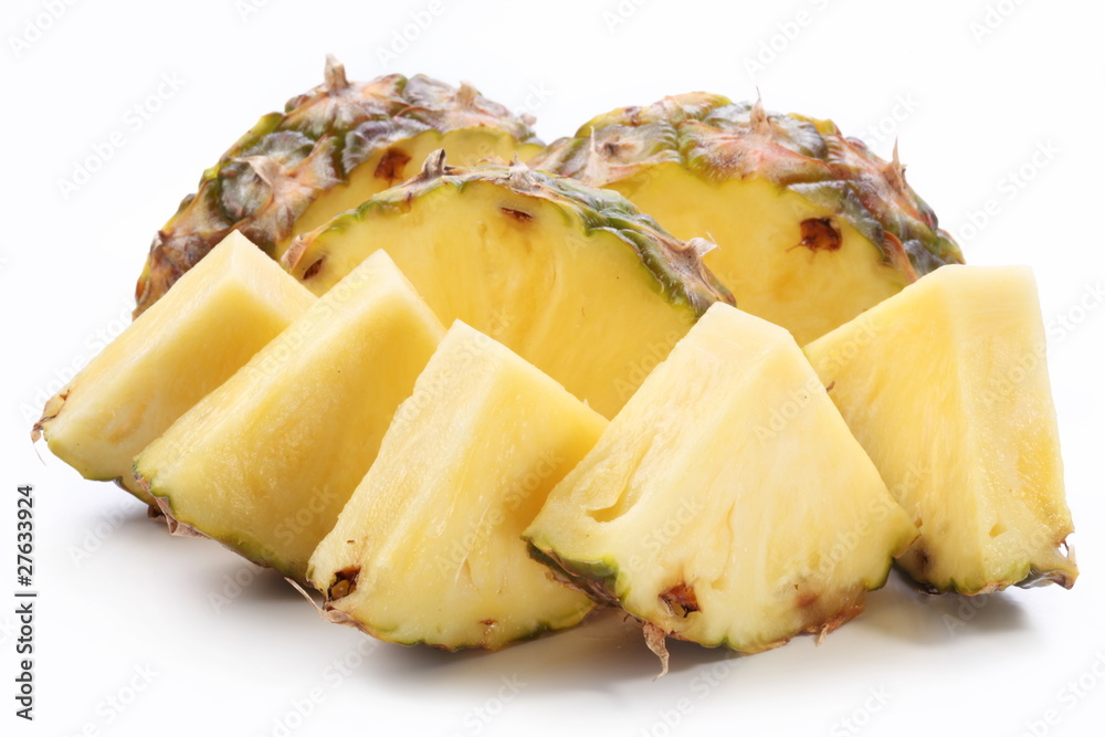 Pieces of pineapple. Pieces of pineapple.