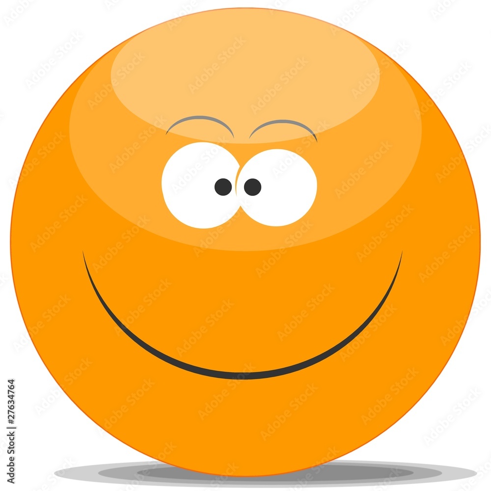Smiley orange, sourire