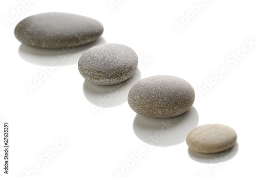 Stones on a white background.