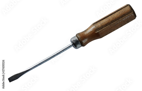 an old screwdriver isolated