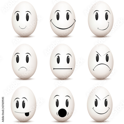 various facial expressions