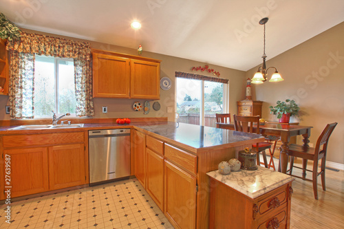 Kitchen and dining table