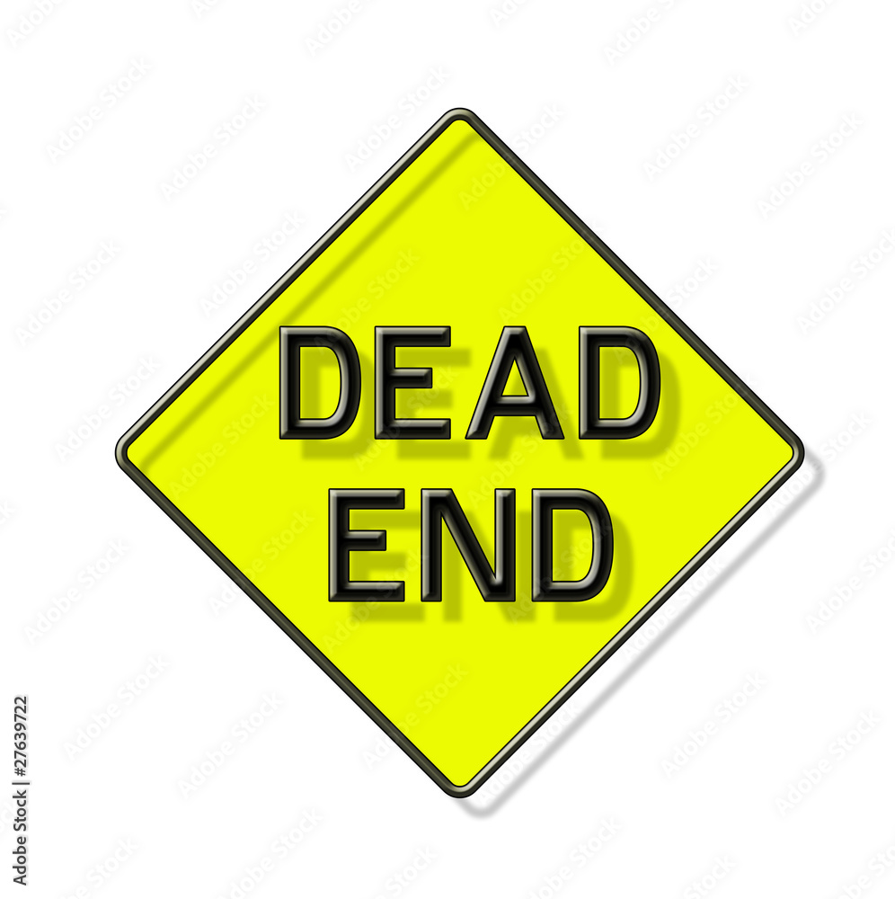 panneau routier, dead end, fin de voie panneau routier, dead end, fin de voie