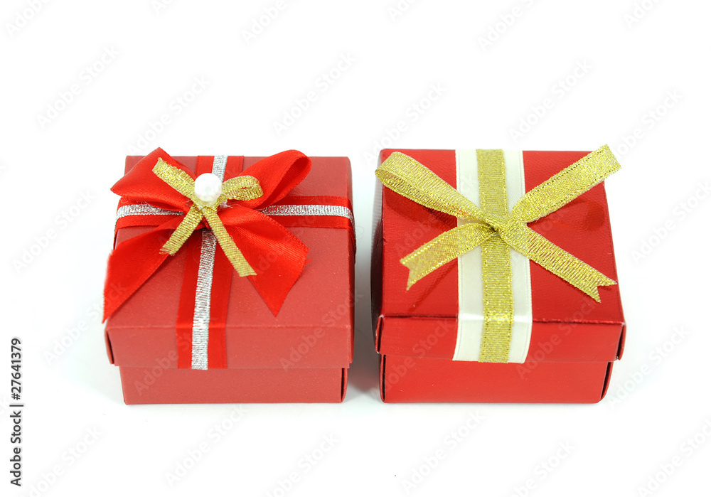 Christmas gift with white background . Christmas gift with white background .