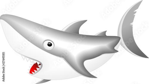 Squalo Pescecane Cartoon-Shark Cartoon-Vector