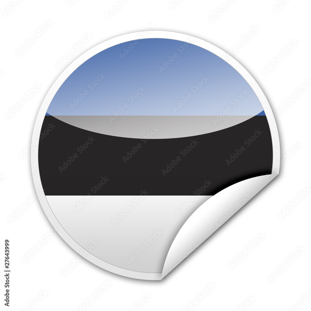 Pegatina bandera Estonia con reborde Pegatina bandera Estonia con reborde