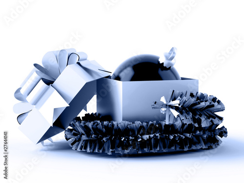 Christmas sphere as gift on...