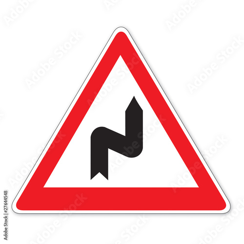Schild (14) Doppelkurve