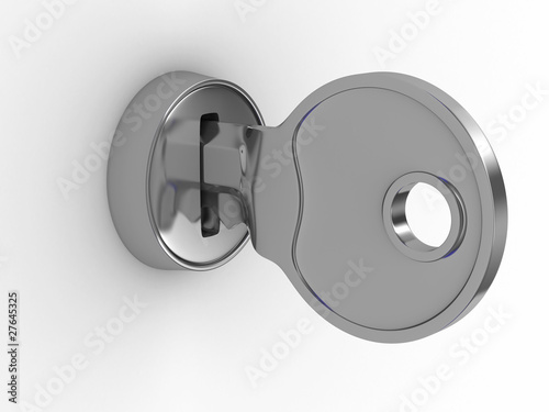Isolated key and lock on wh...
