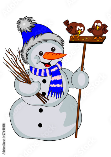 Futterstelle Schneemann