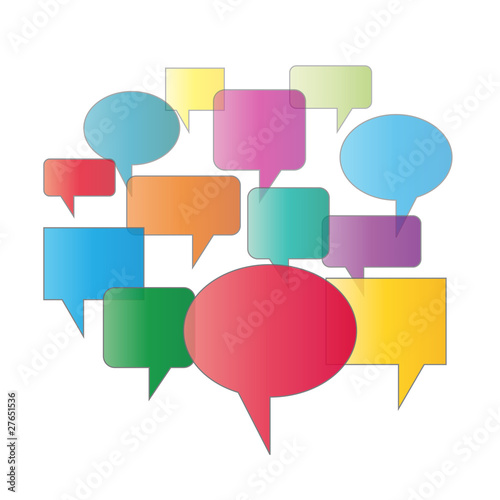 Logo speaking on white background