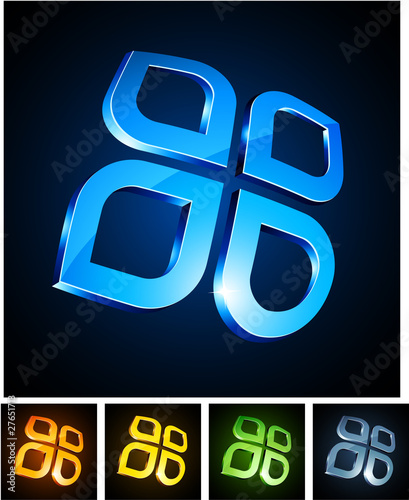 3d vibrant icons.