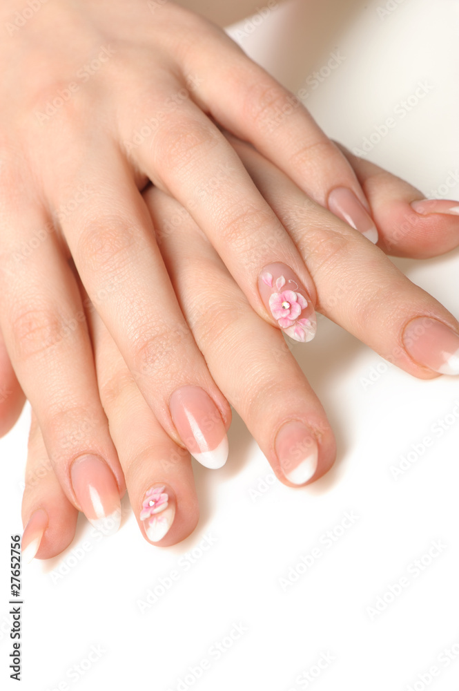Manicure isolated on white