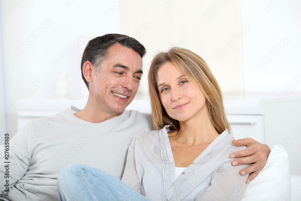 Closeup of happy couple at home Closeup of happy couple at home