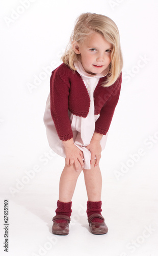 Little girl ready to play
