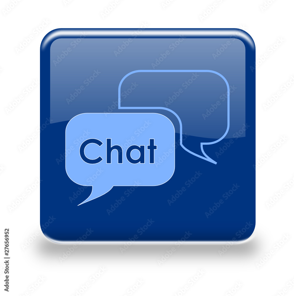 Button Chat blau