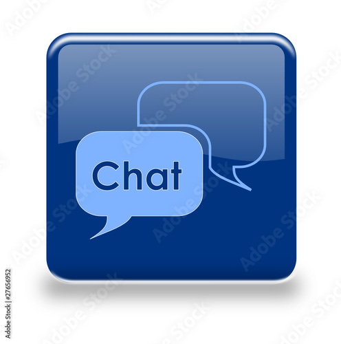 Button Chat blau