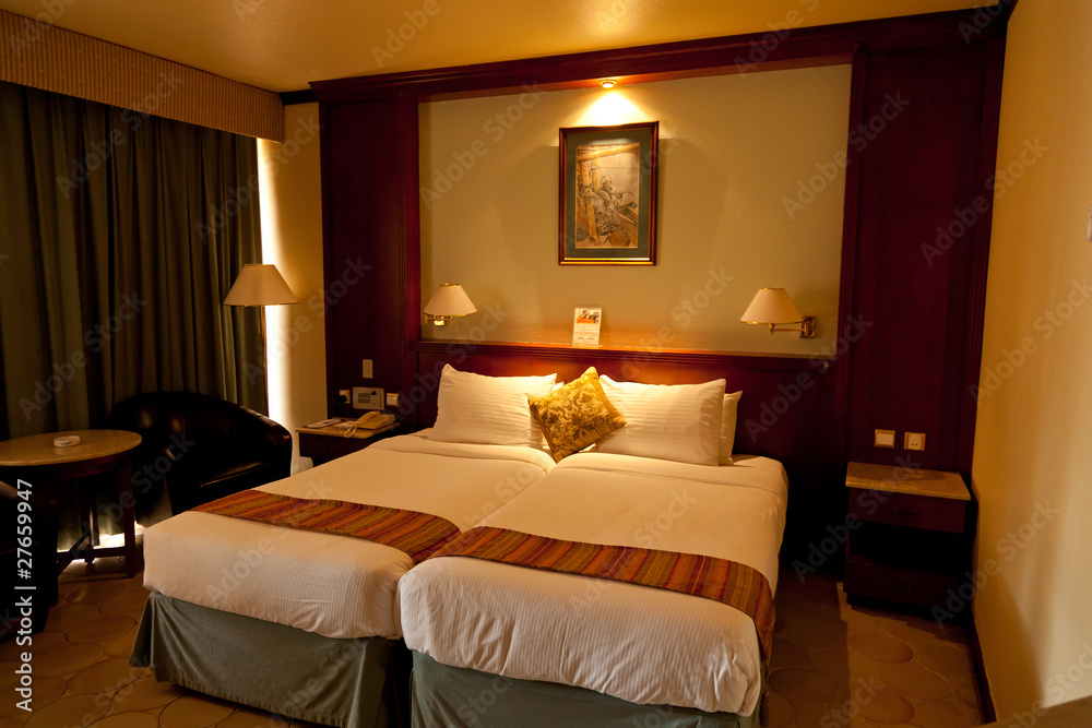 Cosy hotel room bed Cosy hotel room bed