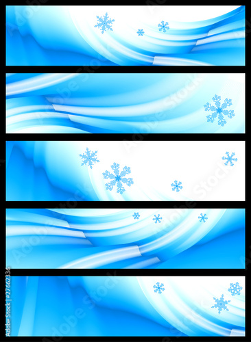 winter banner, vector