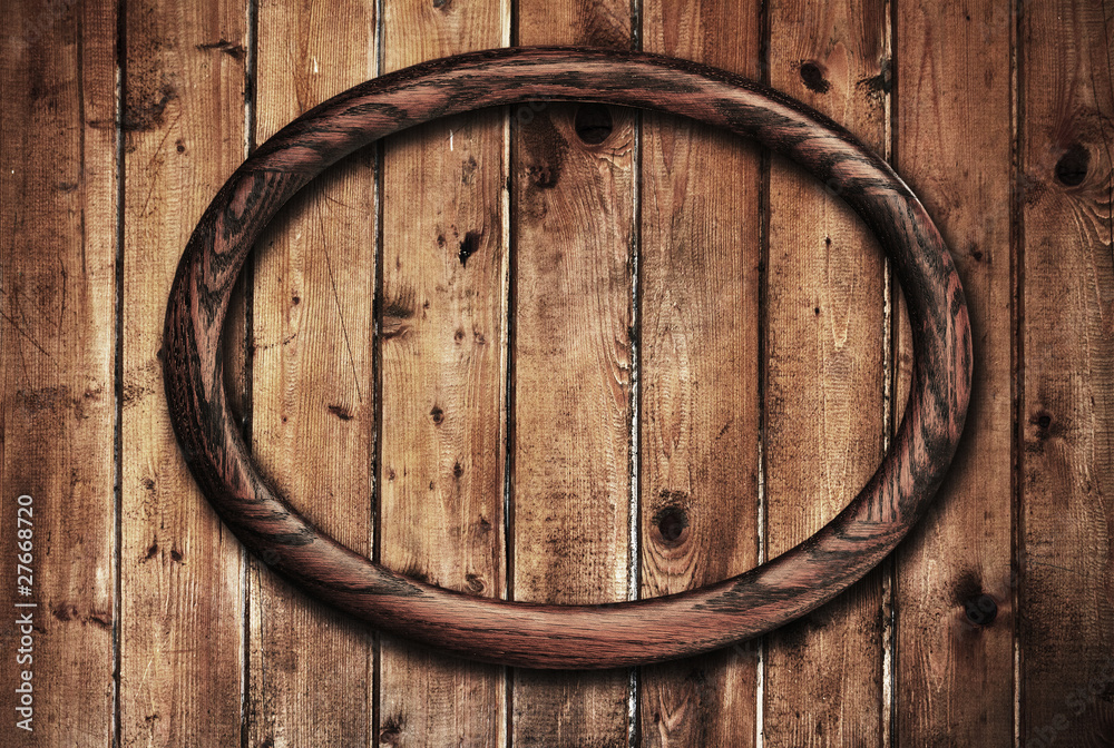 frame on wooden wall frame on wooden wall
