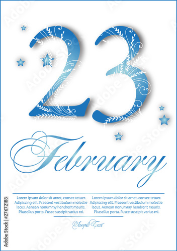Canvas-taulu Congratulations to 23 february