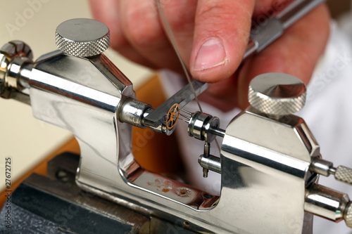 Photos detail from watchmakers workshop