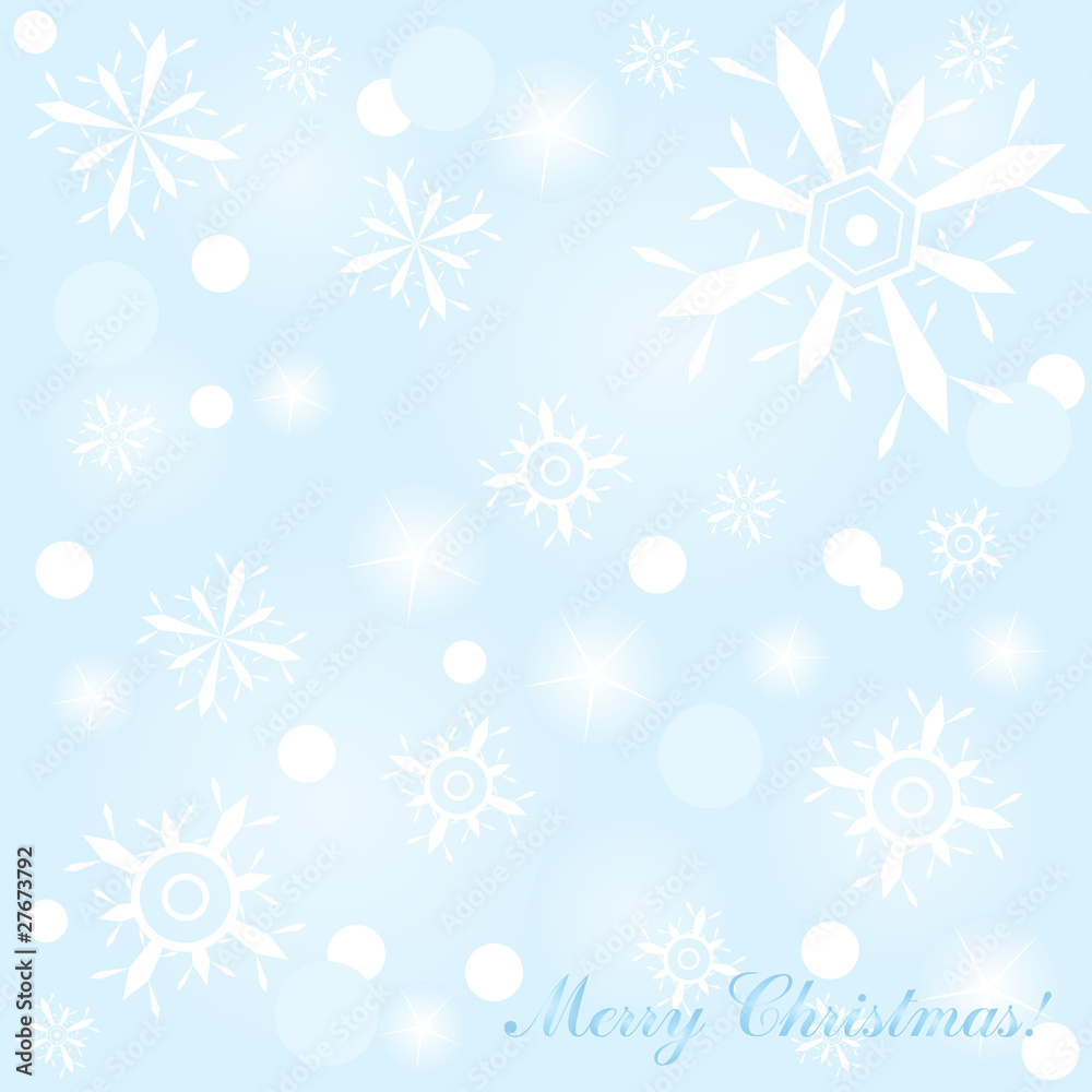 blue Christmas background with snowflakes and lights blue Christmas background with snowflakes and lights