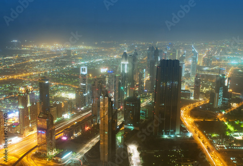 Panorama of down town Dubai city - UAE © Elnur