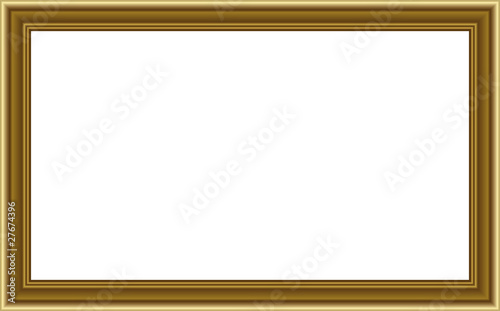 vector gold plated wooden picture frame