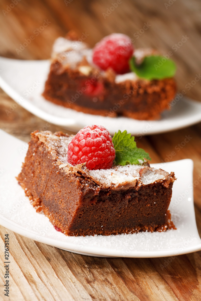 chocolate cake with raspberry chocolate cake with raspberry