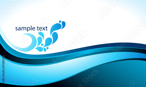 Vector illustration of elegant aqua business background