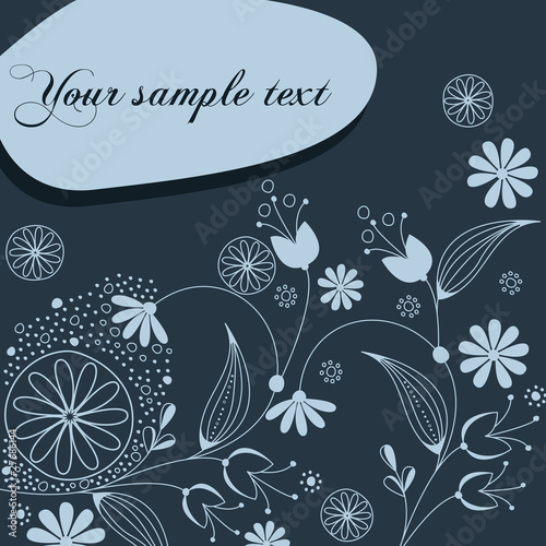 Vector beautiful floral romantic background