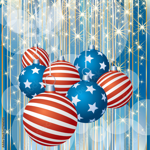 patriotic stripped Christmas